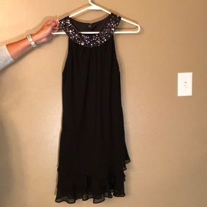 Elegant black lined dress